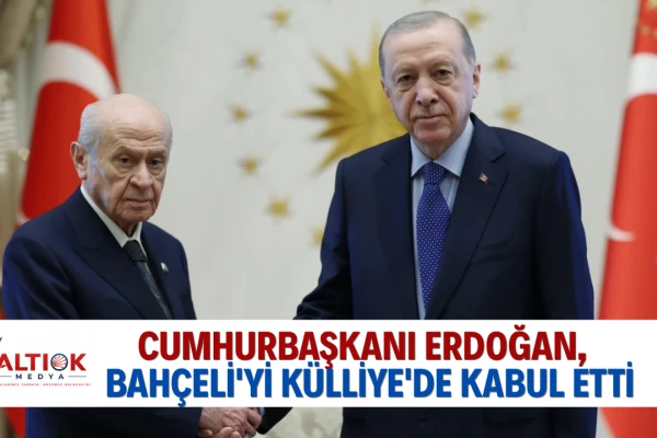 Cumhurbaşkanı Erdoğan, Bahçeli'yi Külliye'de Kabul Etti