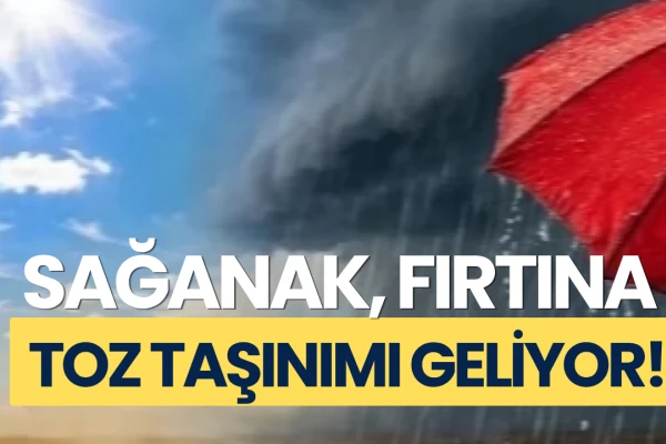 Sağanak, Fırtına Ve Toz Taşınımı Geliyor!
