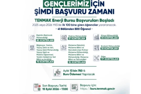 Enerji Bursuna Başvurular Başladı