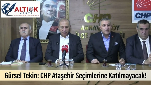 Gürsel Tekin: CHP Ataşehir Seçimlerine Katılmayacak!